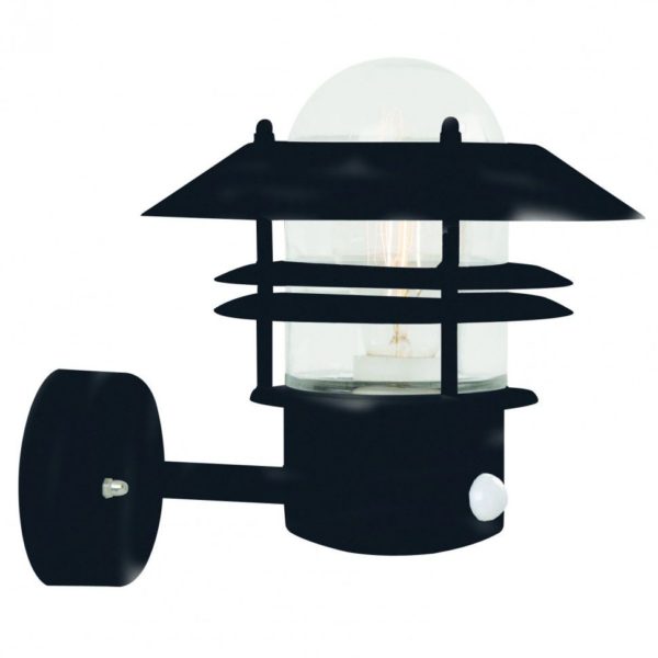 Blokhus zidna svjetiljka sa senzorom, CRNA