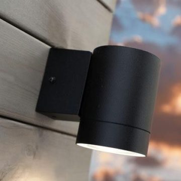 Tin Maxi zidna svjetiljka, dimenzije 10 x 7.5 cm, CRNA