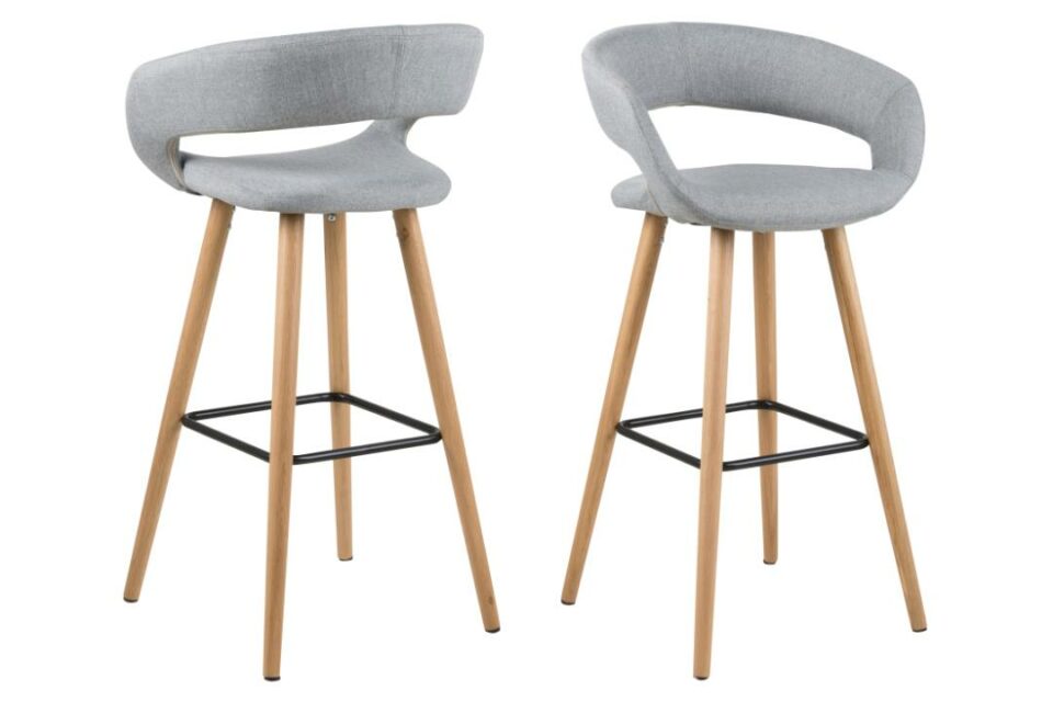 Barska stolica Grace, dimenzije 56 x 38 x 97 cm, VIŠE BOJA - Svijetlo siva