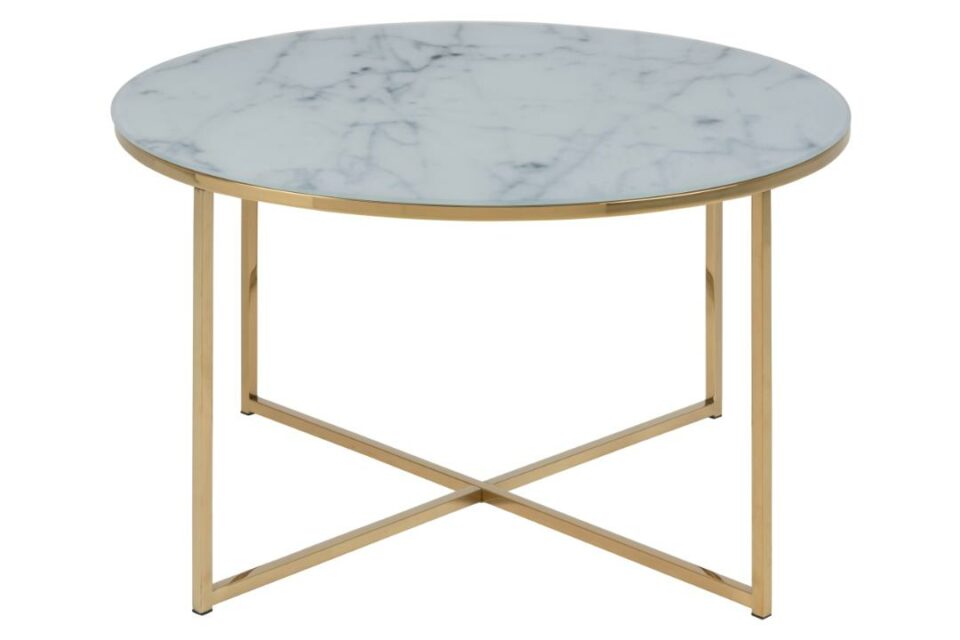 Okrogla Steklena Okrogla klubska mizica Alisma, dimenzije 80 x 80 x 45 cm, VEČ BARV