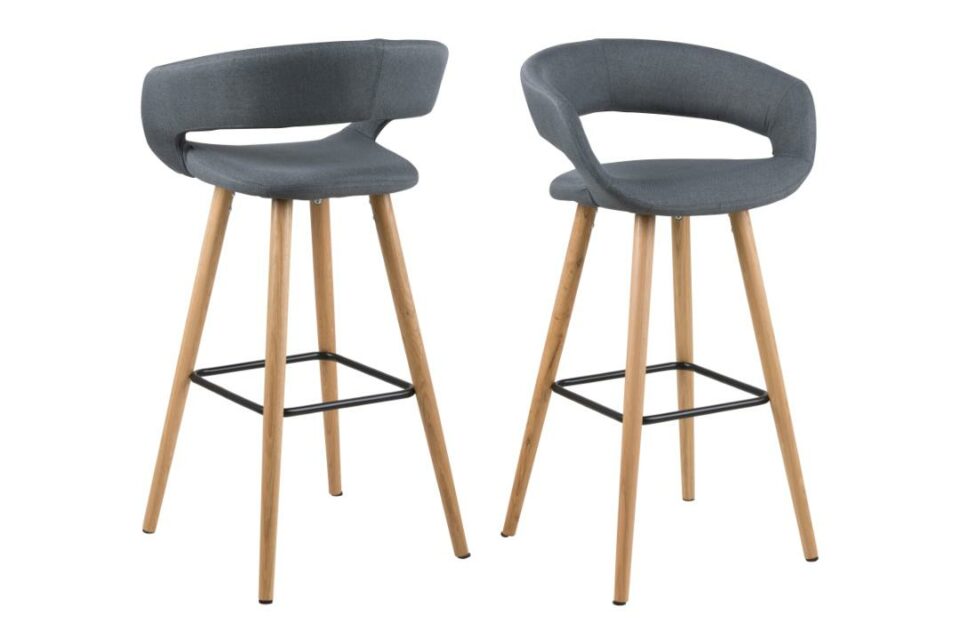 Barska stolica Grace, dimenzije 56 x 38 x 97 cm, VIŠE BOJA - Tamno siva