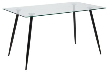Jedilniška miza Wilma, steklena - Črna