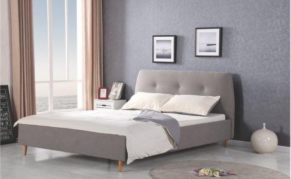 Krevet DORIS, 169 x 217 x 100 cm, boja: siva-jelša