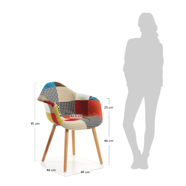Blagovaonska stolica KENNA, sa uzorkom, više boja