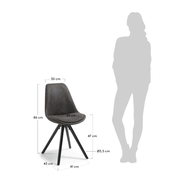 Blagovaonska stolica LARS, crne nogice, više boja