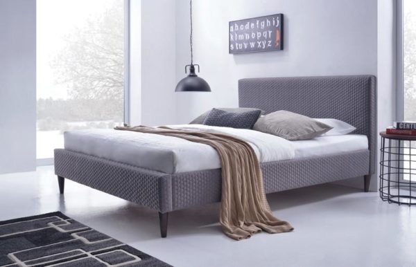 Krevet FLEXY, 165 x 216 x 97 cm, boja: siva-orah