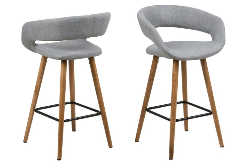 Dopultna barska stolica Grace, dimenzije 55 x 43 x 87 cm, VIŠE BOJA - Svijetlo siva