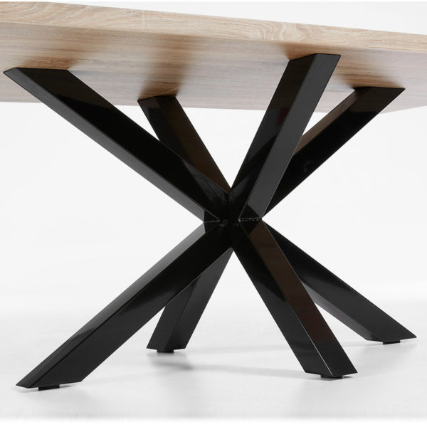 Blagovaonski stol Arya, sonoma hrast, crne čelične nogice, više dimenzija