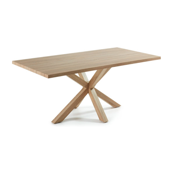 Blagovaonski stol Arya, sonoma hrast, čelične nogice drvenog izgleda, više dimenzija