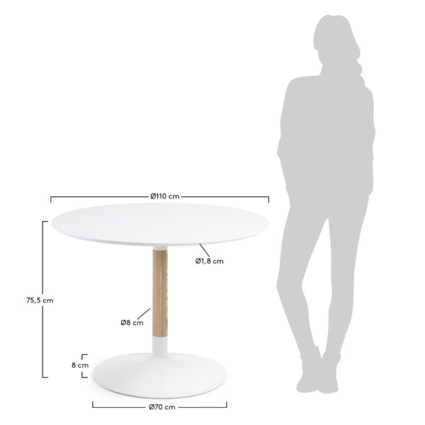 Okrogla jedilniška miza Tic