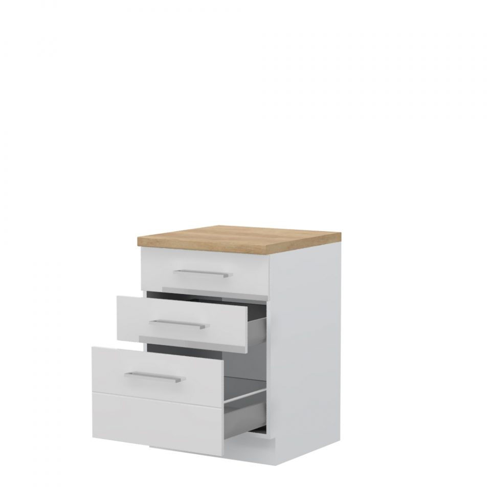 KuhinjskiDonji  ormar Highline R-60-3MBOX / 3 tri metalne kutije ladice, VIŠE BOJA