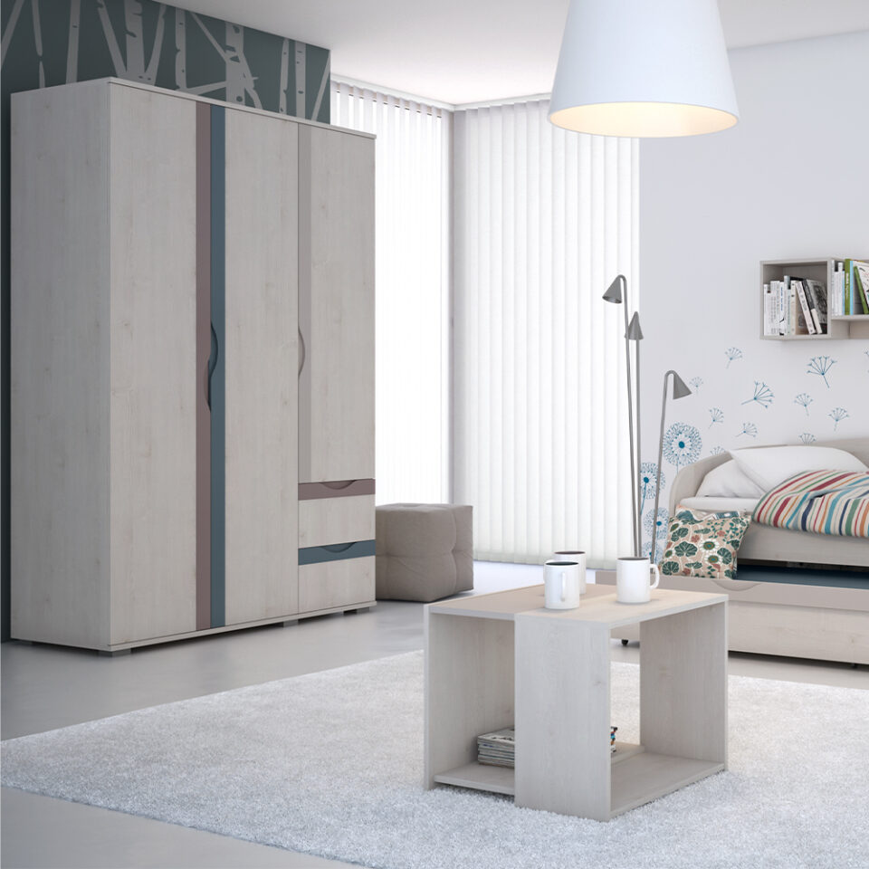 Garderobna omara Kiki JOY G32, dimenzija 128 x 56 x 200 cm