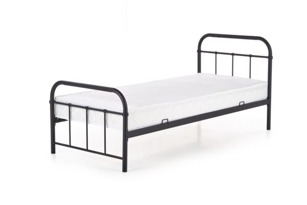 Krevet LINDA, 94 x 209 x 93 cm ili 124 x 209 x 93 cm, boja: crna - 90 x 200 cm