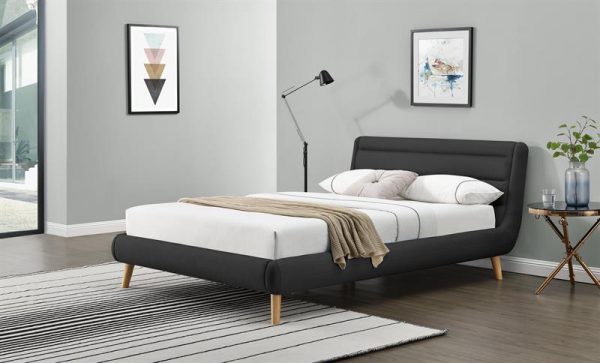 Krevet ELANDA 140, 159 x 232 x 86 cm, boja: tamnosiva, svijetlo-siva ili plava