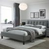 Tapeciran krevet SAMARA 2, 163 x 215 x 93 cm, boja: siva