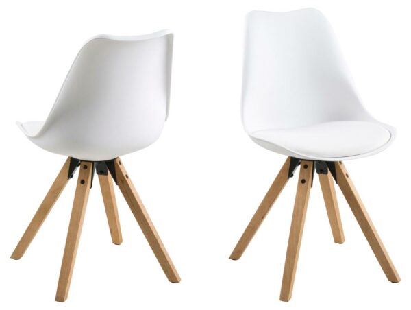 Blagovaonska stolica Dima, umjetna masa i eko koža, više boja - Bela