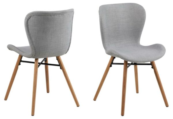Blagovaonska stolica Batilda, tekstil Rio, više boja - Svijetlo siva