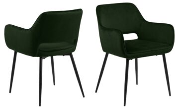 Blagovaonska stolica Ranja, tkanina Dublin, više boja - Olivno zelena