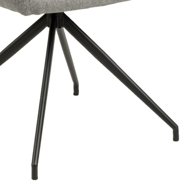 Jedilniški stol Naya, tkanina Malmo, svetlo siv