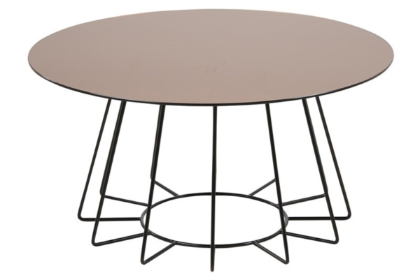 Klubska mizica Casia, več barv, črno podnožje