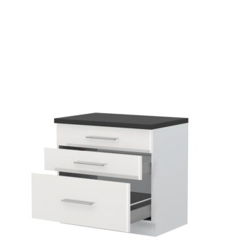 Kuhinjski donji ormarić Modern R-90-3MBOX/3, tri metal box ladice, VIŠE BOJA