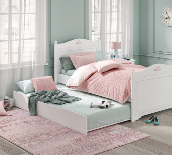 Izvlečna postelja Rustic White, dimenzije 103 x 26 x 200 cm