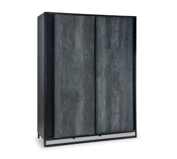 Garderobni ormar Dark Metal, dimenzije 163 x 211 x 58 cm