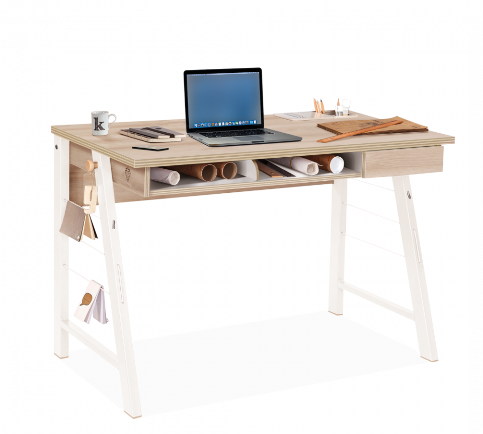 Pisalna miza Duo, dimenzije 114 x 76 x 64 cm