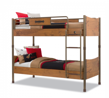 Nadstropna postelja Pirate, dimenzije 106 x 172 x 208 cm