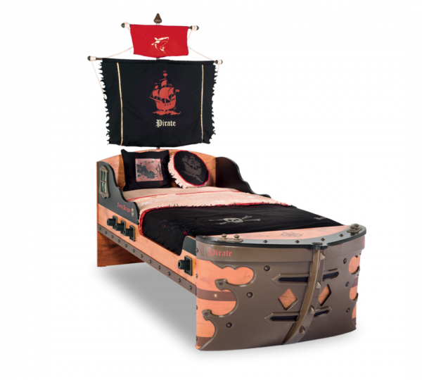 Krevet Pirate, dimenzije 105 x 183 x 241 cm