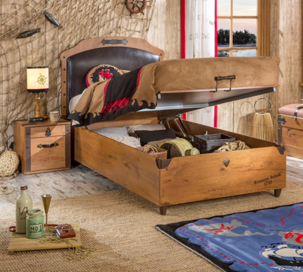Krevet Pirate, dimenzije 108 x 121 x 208 cm
