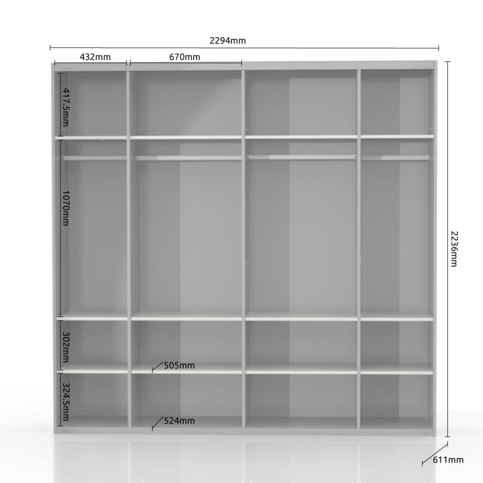 Garderobna omara z drsnimi vrati Piano PK231/PN, VEČ BARV