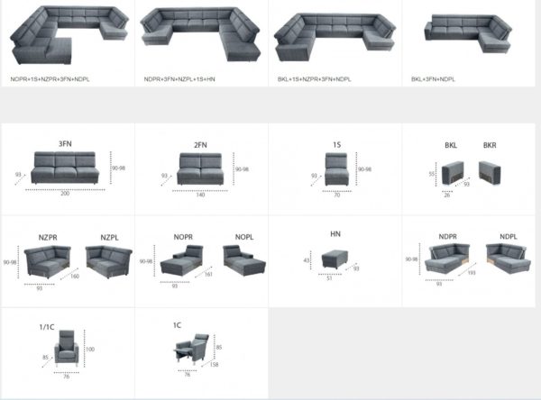 Kvalitetne modularne sedežne garniture pmw