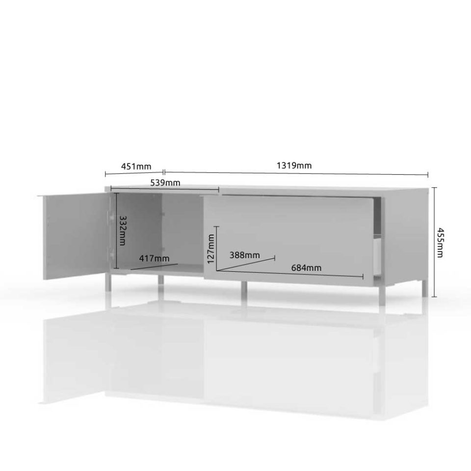 TV Komoda Onyx TV130-1K1F/ON