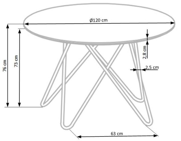 Blagovaonski stol Bonello, nijansa sivog mramora