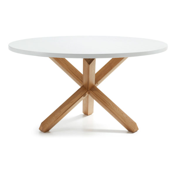 Jedilniška miza Nori, bela plošča dve dimenziji