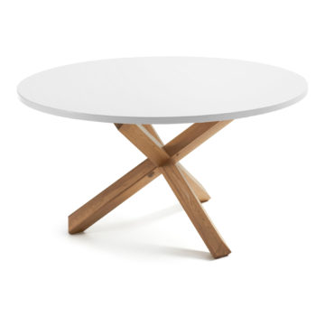 Jedilniška miza Nori, bela plošča dve dimenziji