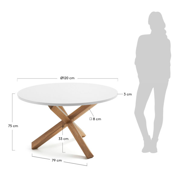 Blagovaonski stol Nori, bijela ploča