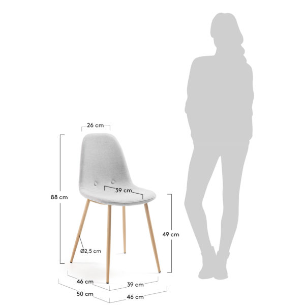 Blagovaonska stolica Lissy, drvene noge