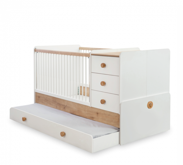Dječji krevetić Natura Baby, sa dodatnim krevetom (promjenjivi), dimenzije 185 x 103 x 87 cm