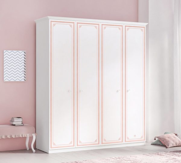 Garderobni ormar Selena Pink, dimenzije 186 x 213 x 62 cm