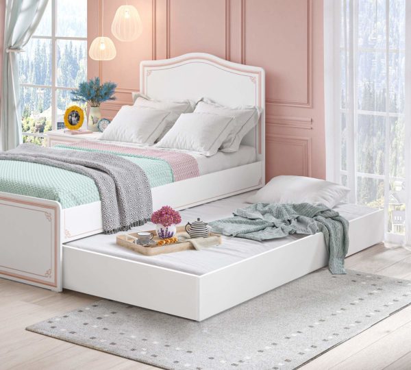 Izvlečna postelja Selena Pink, dimenzije 194 x 24 x 93 cm