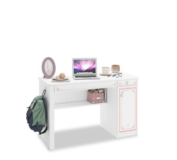 Pisalna miza Selena Pink, dimenzije 120 x 75 x 52 cm