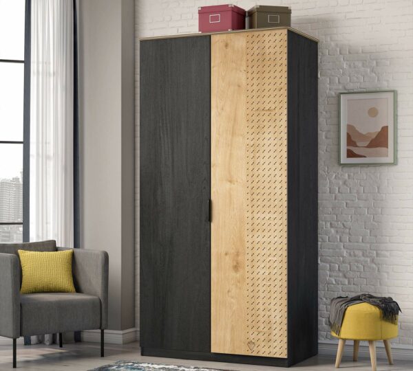 Garderobna omara Black, dimenzije 106 x 210 x 61 cm