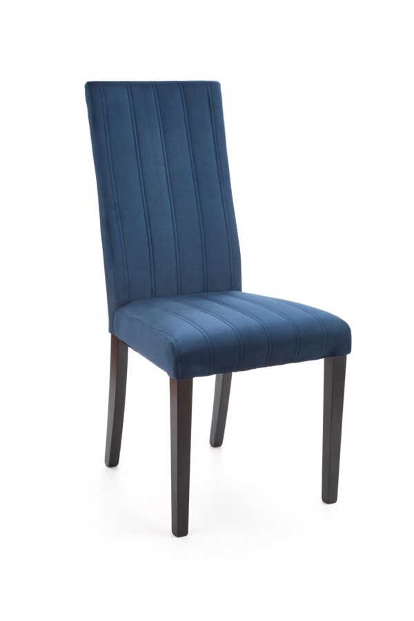 DIEGO 2 blagovaonska stolica - crne noge / baršun, VIŠE BOJA - Plava