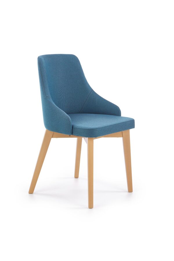 TOLEDO stolica medeni hrast/tkanina - bež, siva, plava - Plava