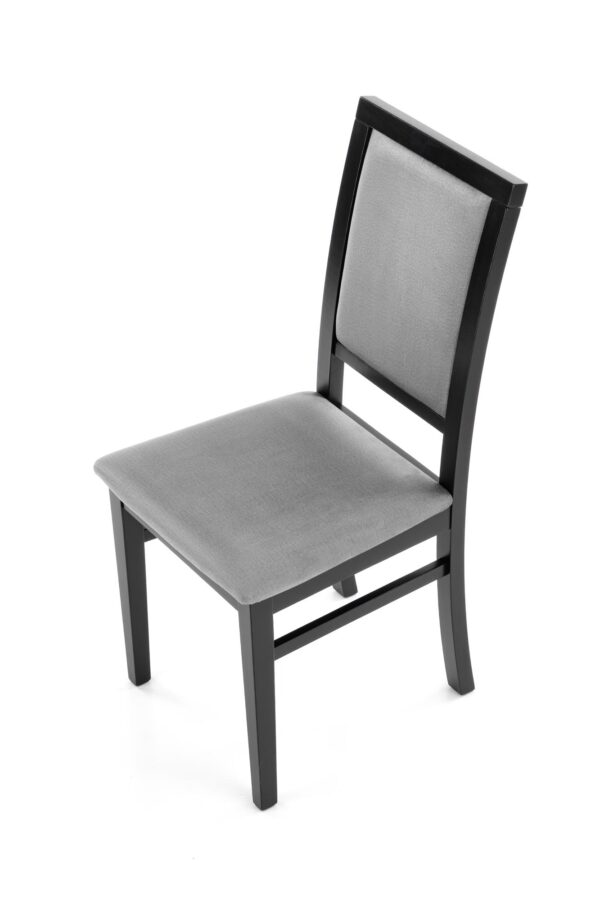 Jedilniški stol SYLWEK 1, VEČ BARVNIH MOŽNOSTI - Črne noge - sivo sedišče