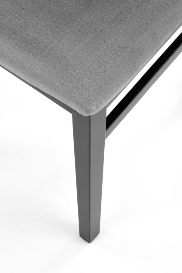 Jedilniški stol SYLWEK 1, VEČ BARVNIH MOŽNOSTI - Črne noge - sivo sedišče