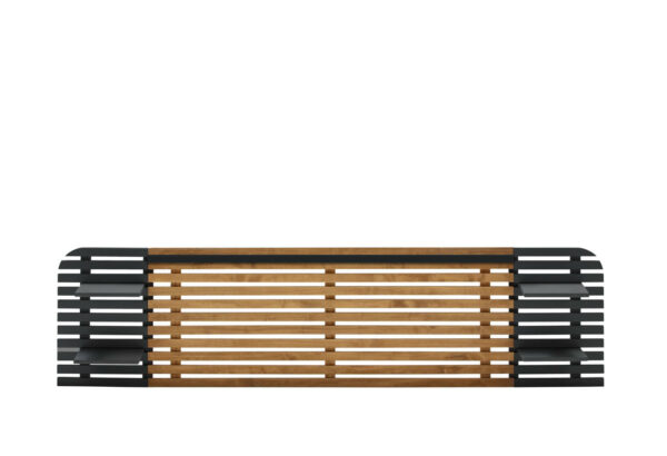 HEADBOARD 2.40  DIMAS - BLACK WAX