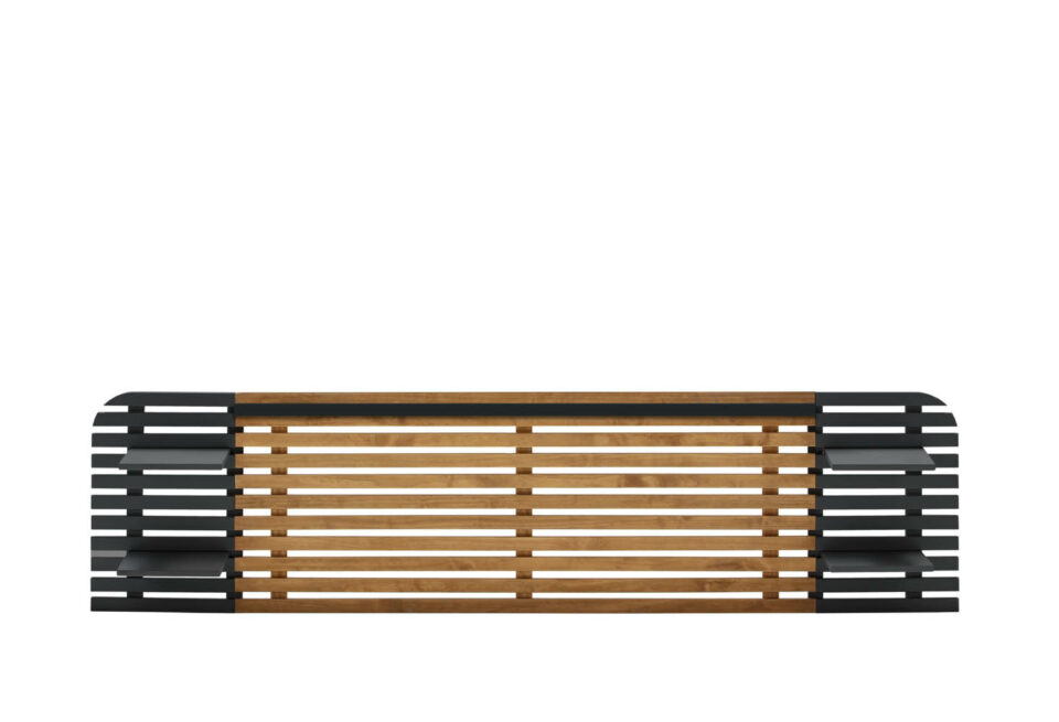 HEADBOARD 2.40  DIMAS - BLACK WAX